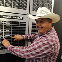 Image of three million miler Carlos Rodriguez